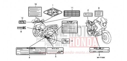 ETIQUETTE DE PRECAUTIONS (1) XL700VA8 de 2008
